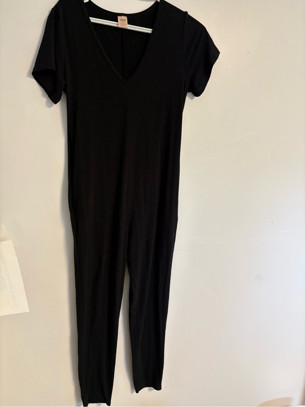 Smash + Tess Black V-Neck Short Sleeve Jumpsuit
